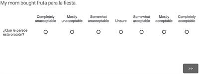 The effect of lexical triggers on Spanish-English code-switched judgment tasks